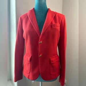 Brooks Brothers Red Women’s Blazer with Gold Accent Buttons Size 8